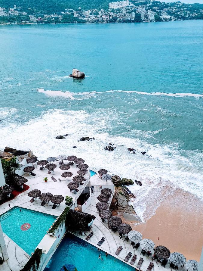 Suite En Torres Gemelas A Pie De Playa 611 Acapulco Kültér fotó