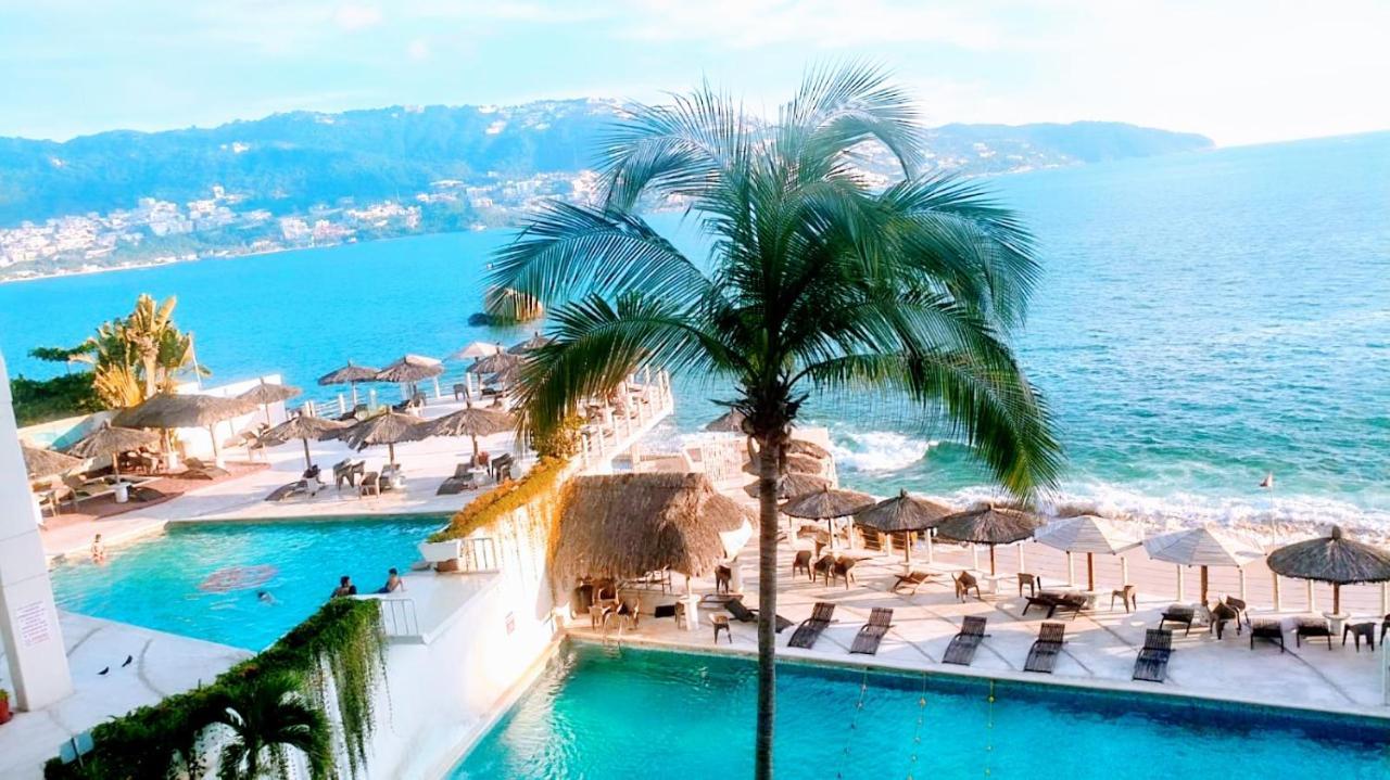 Suite En Torres Gemelas A Pie De Playa 611 Acapulco Kültér fotó